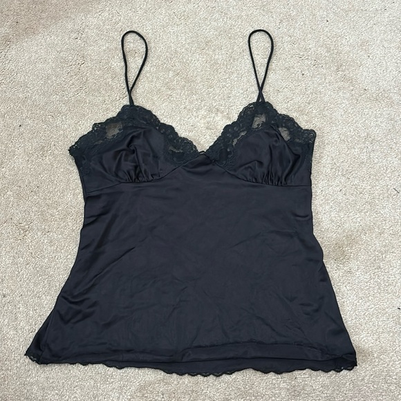 Black silk tank top - Picture 1 of 2